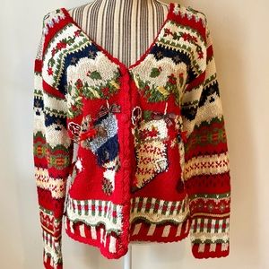Vintage Heirloom Collectibles Christmas cardigan